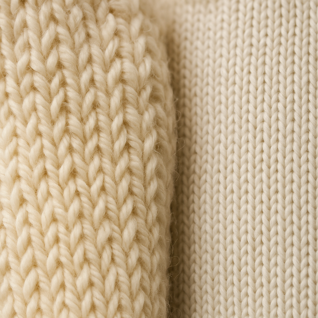 Der Unterschied zwischen handgestrickt und maschinell gefertigt