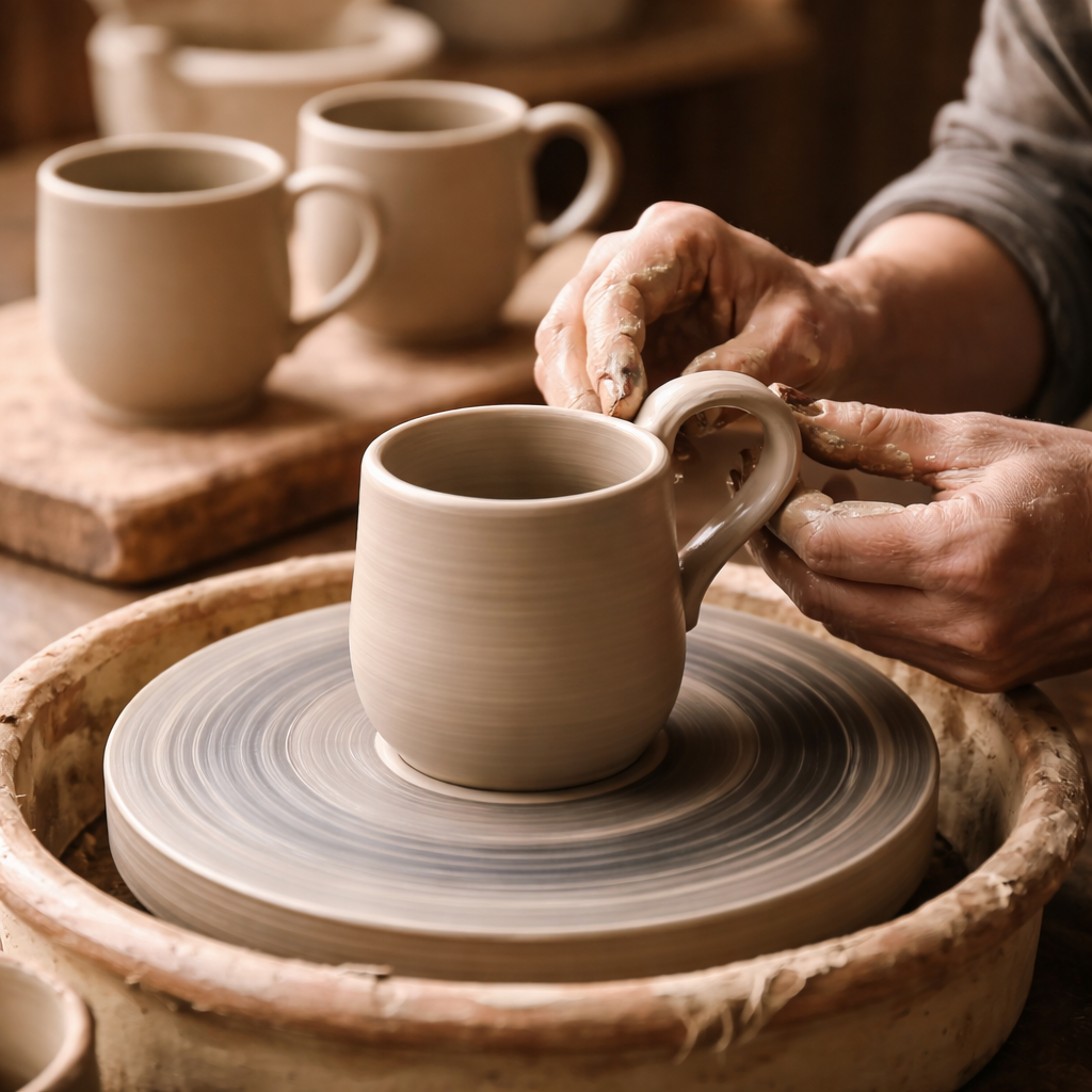 Vom Ton zur Tasse: Die Schritte der traditionellen Herstellung